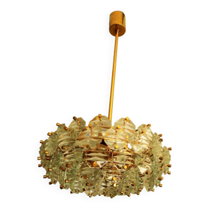 Chandelier en verre facetté