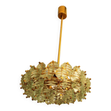 Kinkeldey gold plated and faceted glass chandelier, 1960s