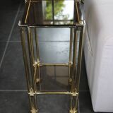 Brass side table, 1970s-1980s