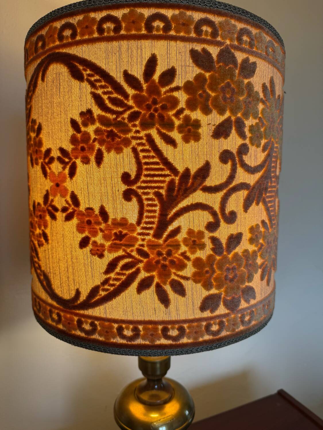 60s floral lampshade