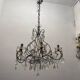 Bronze Pink Crystal Chandelier 1950’s