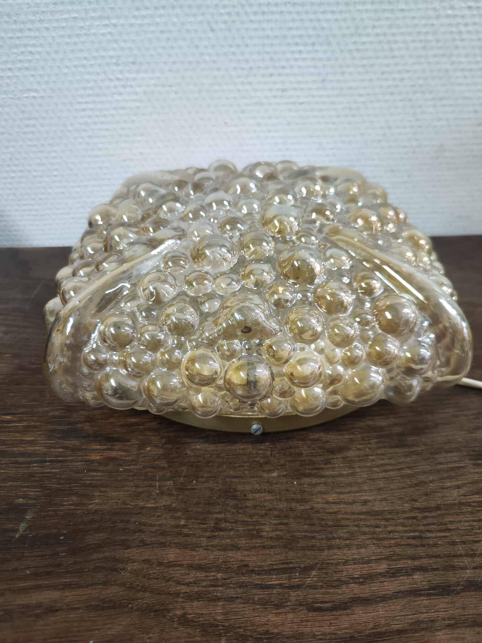 Amber bubble glass lamp, wall lamp or table lamp