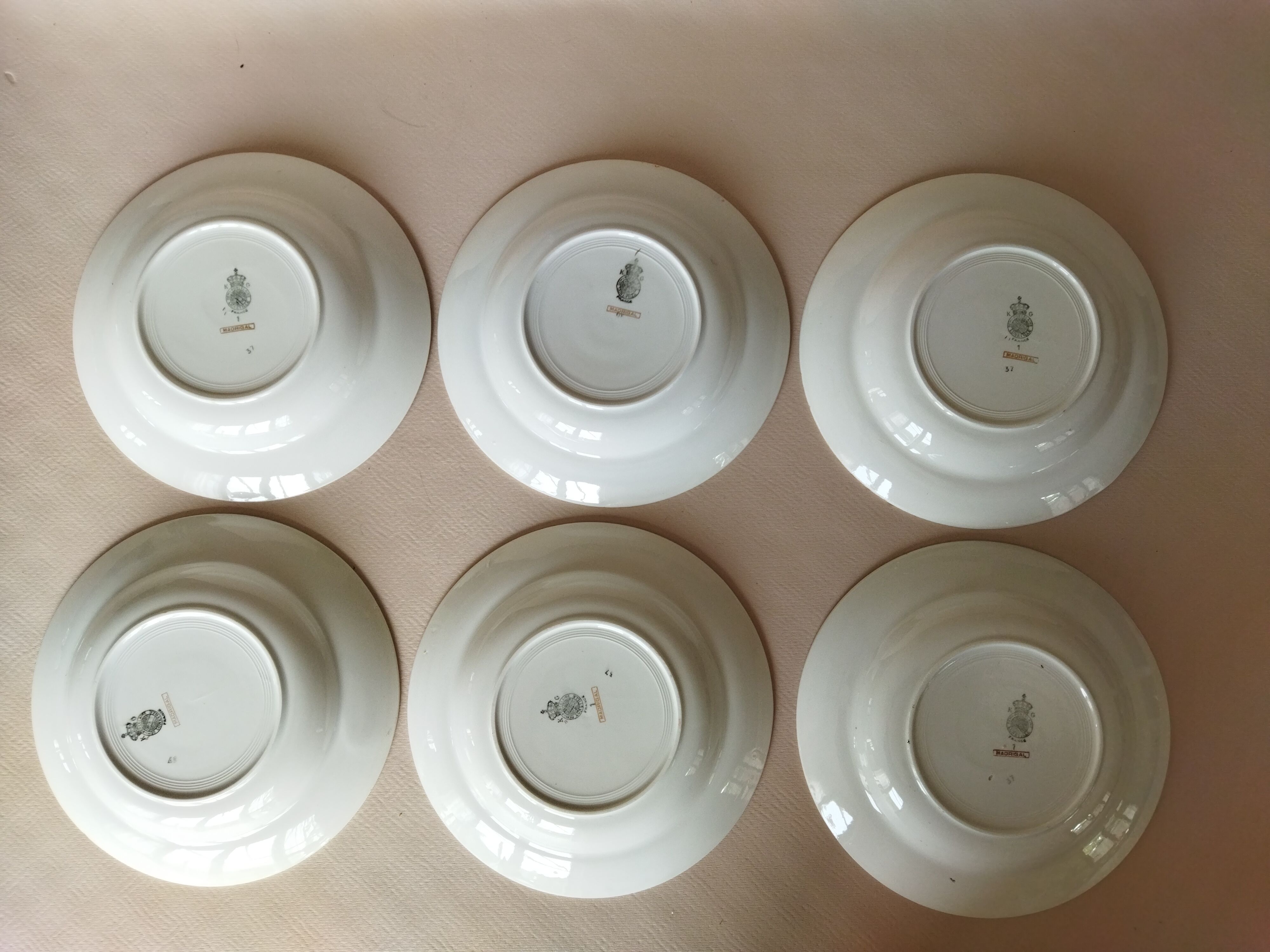12 K&G Lunéville soup plates, Madrigal model