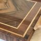 Art Deco service tray in precious wood under glass