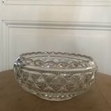 Lot of 4 dessert cups in chiseled glass