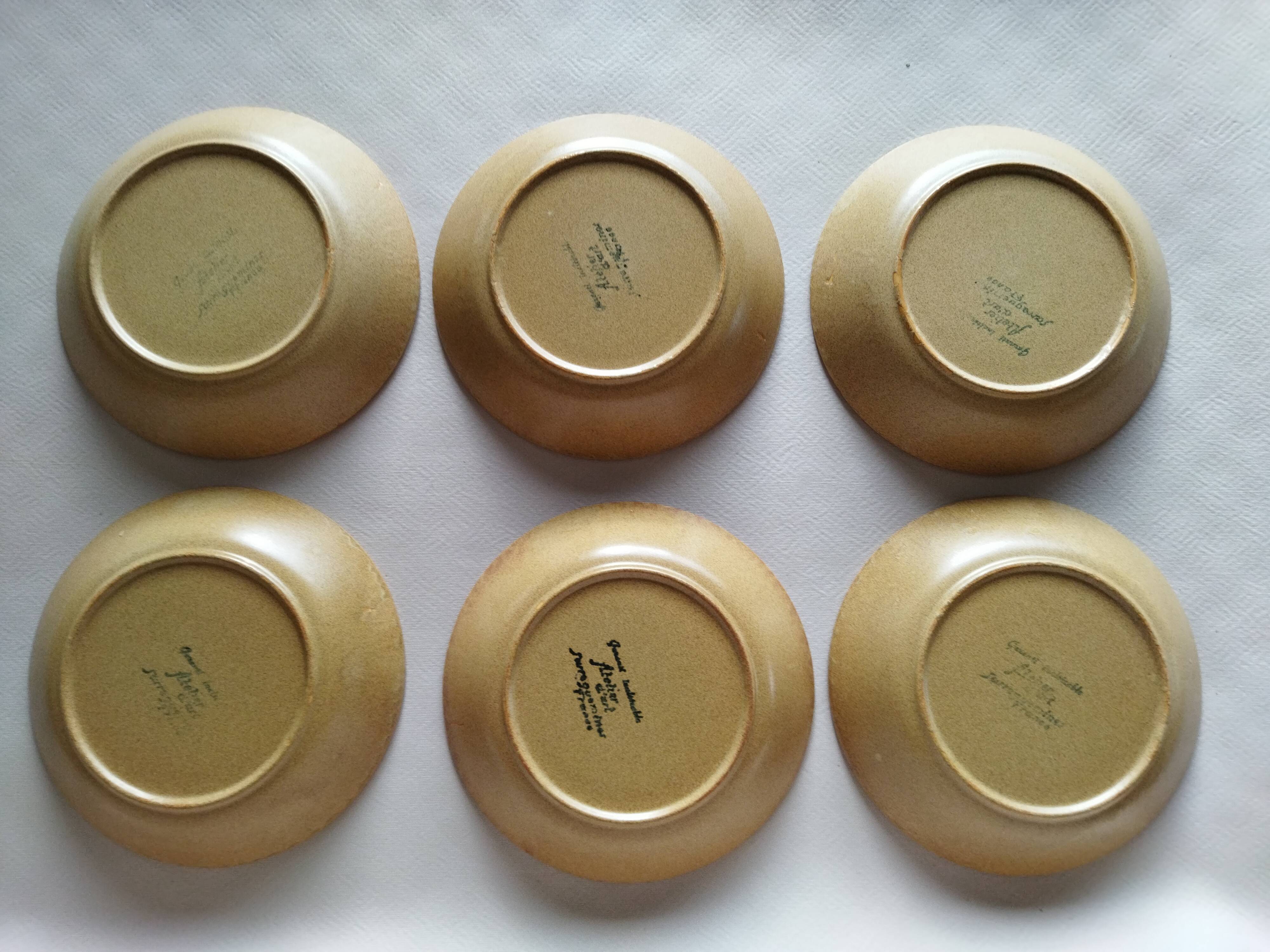 6 Sarreguemines Chamonix calotte plates