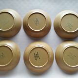6 Sarreguemines Chamonix calotte plates
