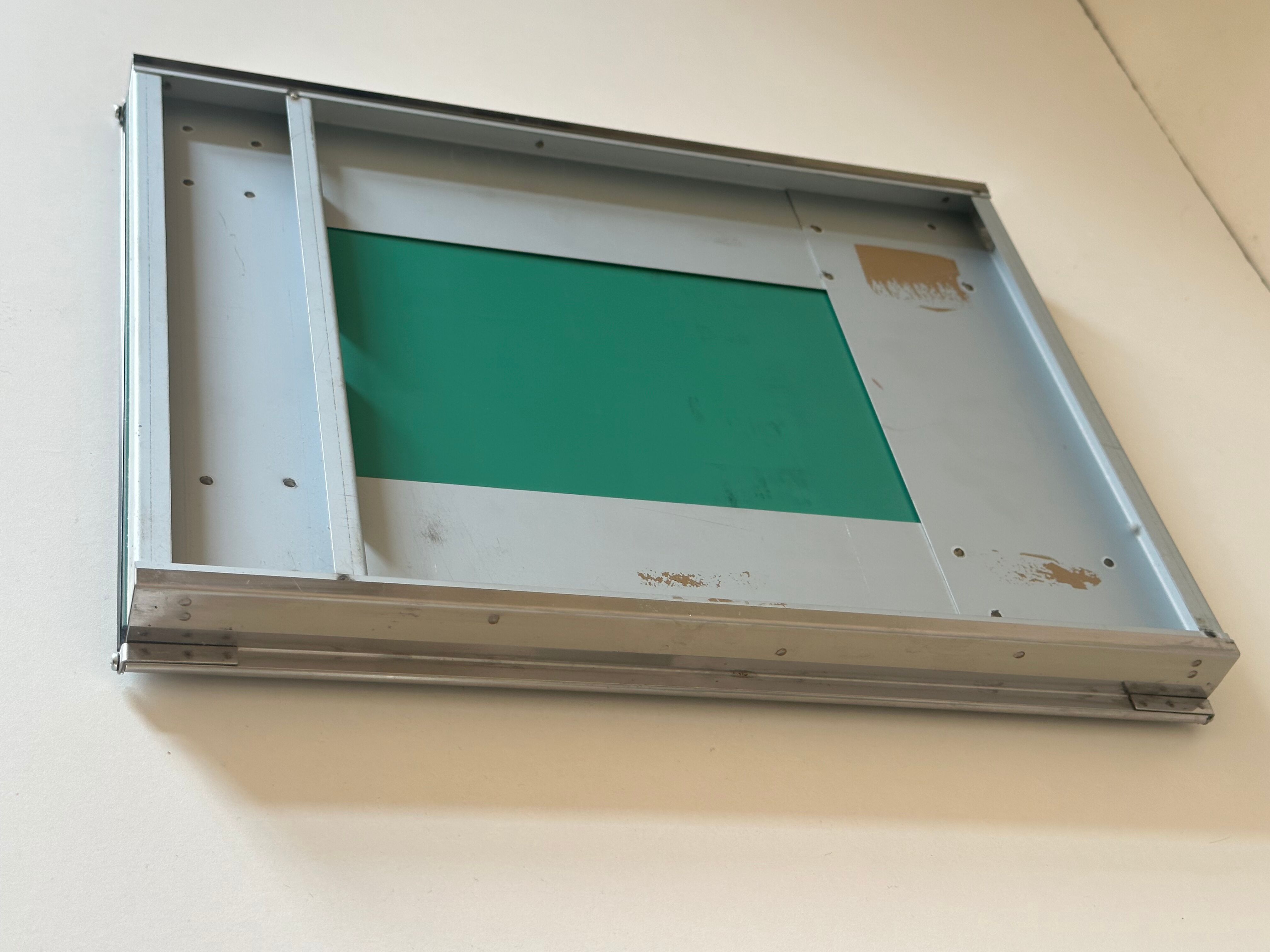 Modernist triptych mirror vintage design 70s