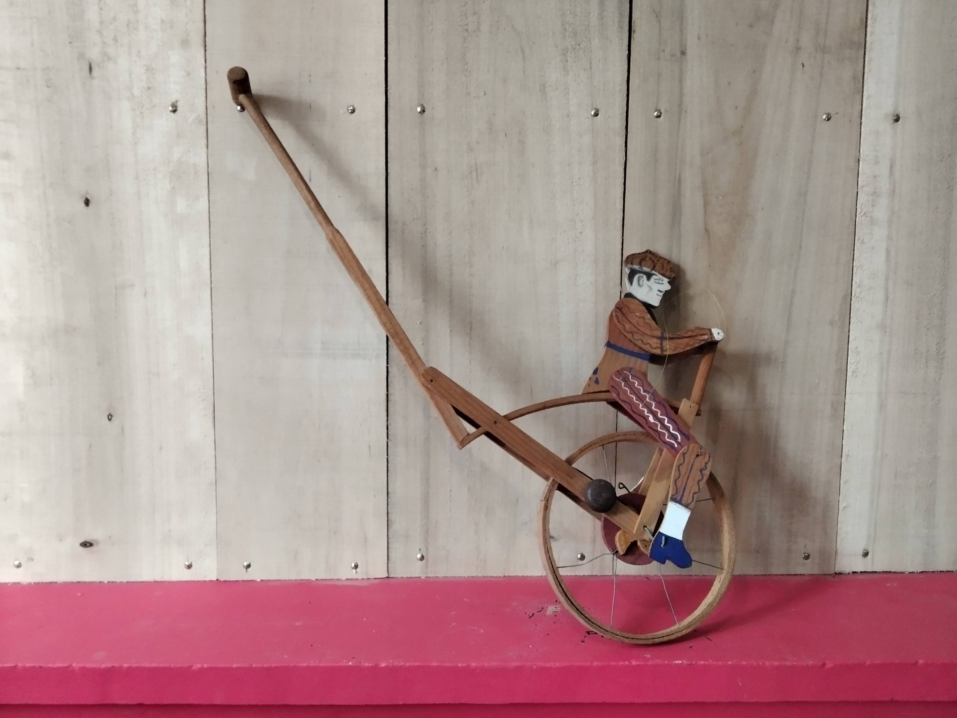 Old wooden push toy