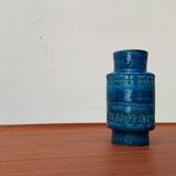 Mid-century Italian Rimini Blu ceramic vase by Aldo Londi for Bitossi.