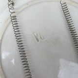 Iron earth plate Gien patterns seagulls and shell old mural