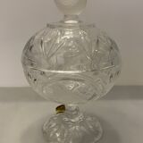 Cristal d'Arques candy box with animal and bird motifs