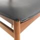 Set of 2 Scandinavian chairs in teak and imitation leather, Denmark, 1960