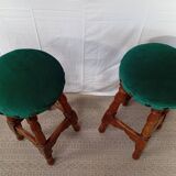 Paire de tabourets de bar années 70