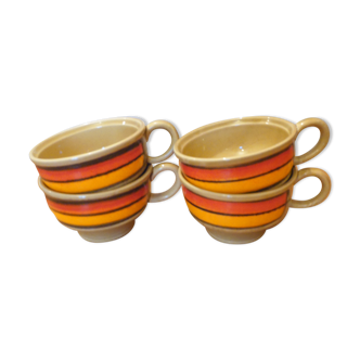 Lot de 4 tasses ceramique Zell Keramik