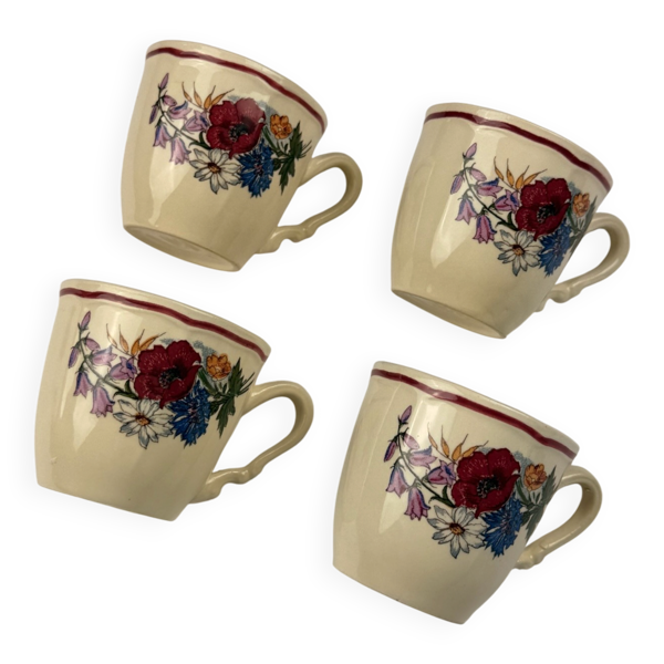 Lot de 4 tasses vintage Agreste