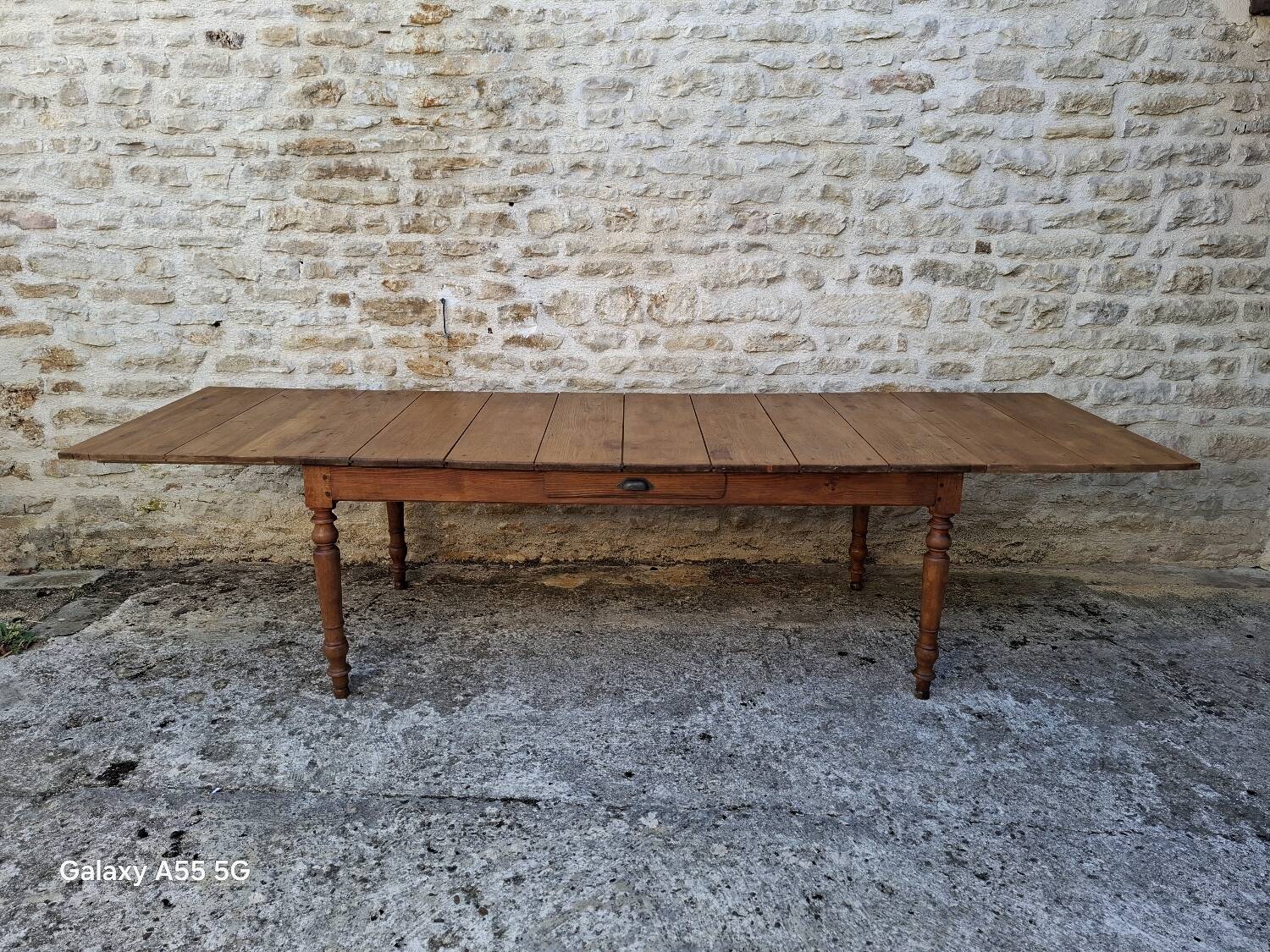 Extendable farmhouse table 285 x 86