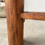 Round folding pine table mountain furniture