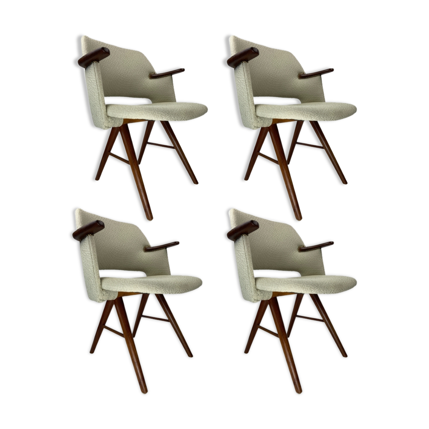Set of 4 midcentury FT30 dining chairs by Cees Braakman for Pastoe, Dutch 1950s