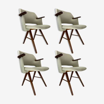 Set of 4 midcentury FT30 dining chairs by Cees Braakman for Pastoe, Dutch 1950s