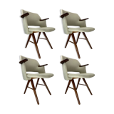 Set of 4 midcentury FT30 dining chairs by Cees Braakman for Pastoe, Dutch 1950s