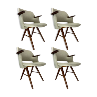 4 chaises de salle à manger FT30 par Cees Braakman pour Pastoe, Dutch 1950s