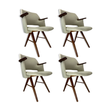 4 chaises de salle à manger FT30 par Cees Braakman pour Pastoe, Dutch 1950s