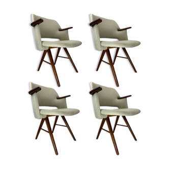 Set of 4 midcentury FT30 dining chairs by Cees Braakman for Pastoe, Dutch 1950s