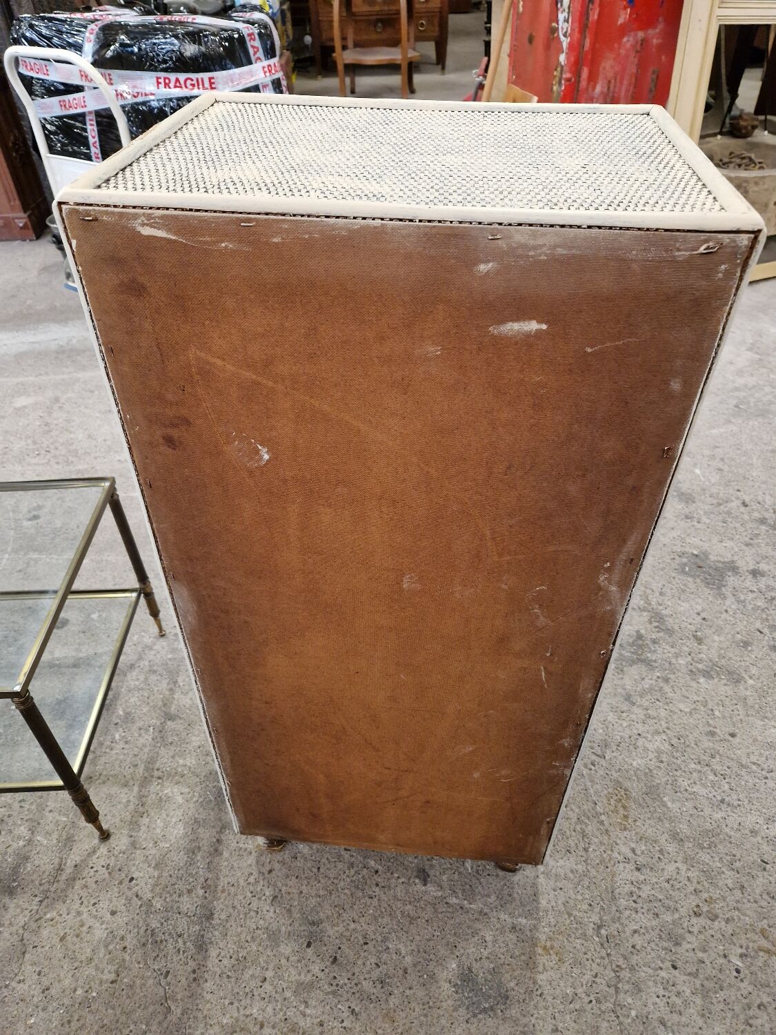 Wicker cabinet with 6 drawers