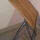 Industrial architect's drawing table wood and iron 50s vintage