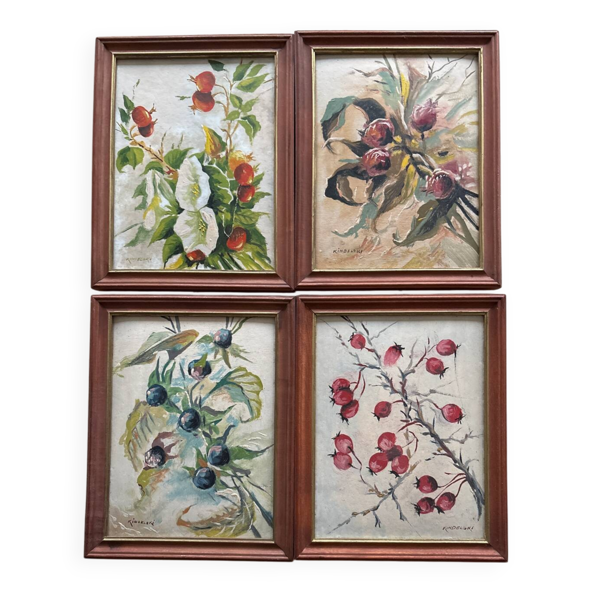 Set of 4 paintings