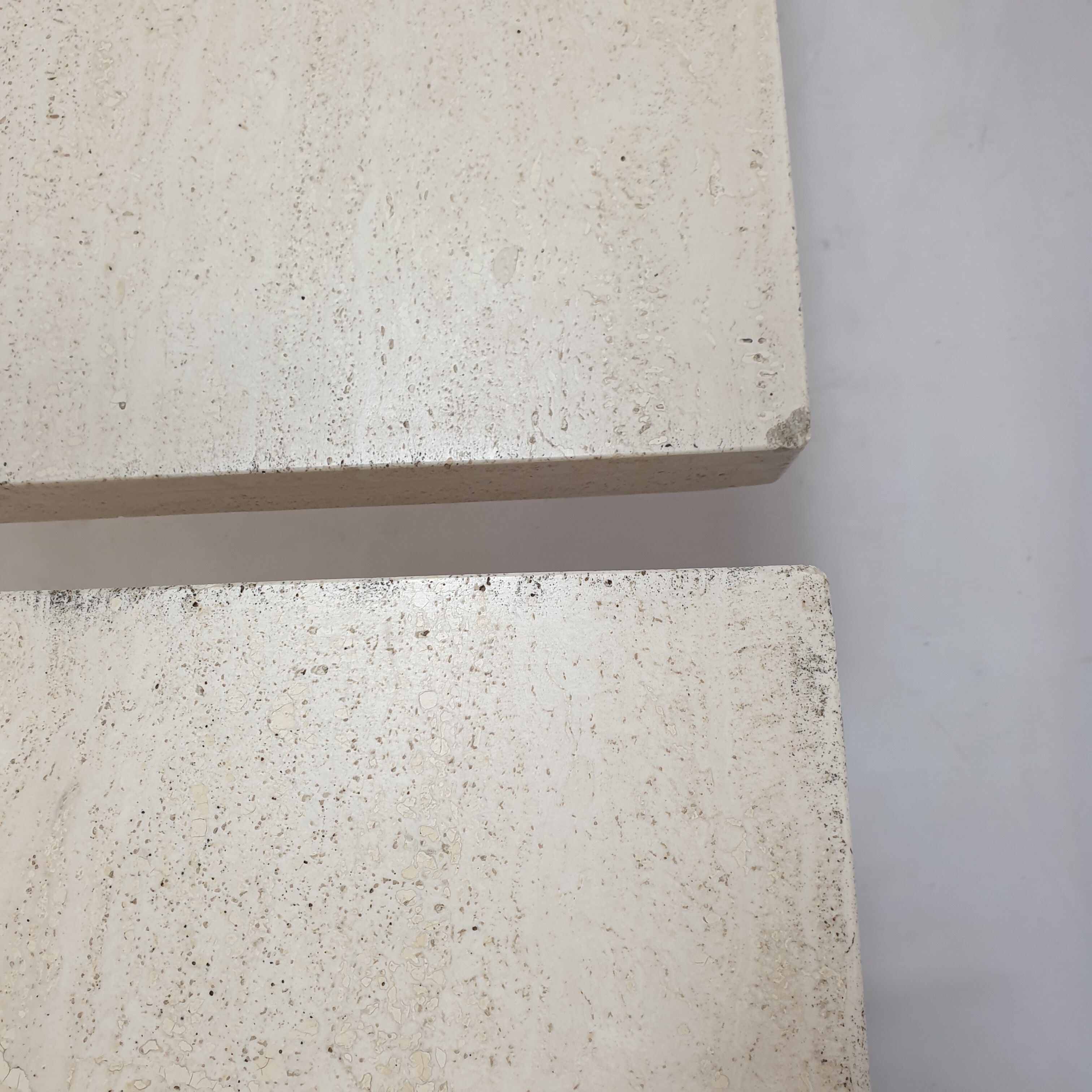 Set of 3 Italian Travertine Coffee Tables, 1980s