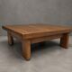 Brutalist coffee table / side table in oak – 1970s