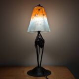 Table lamp, Signed Schneider, art Nouveau, vintage