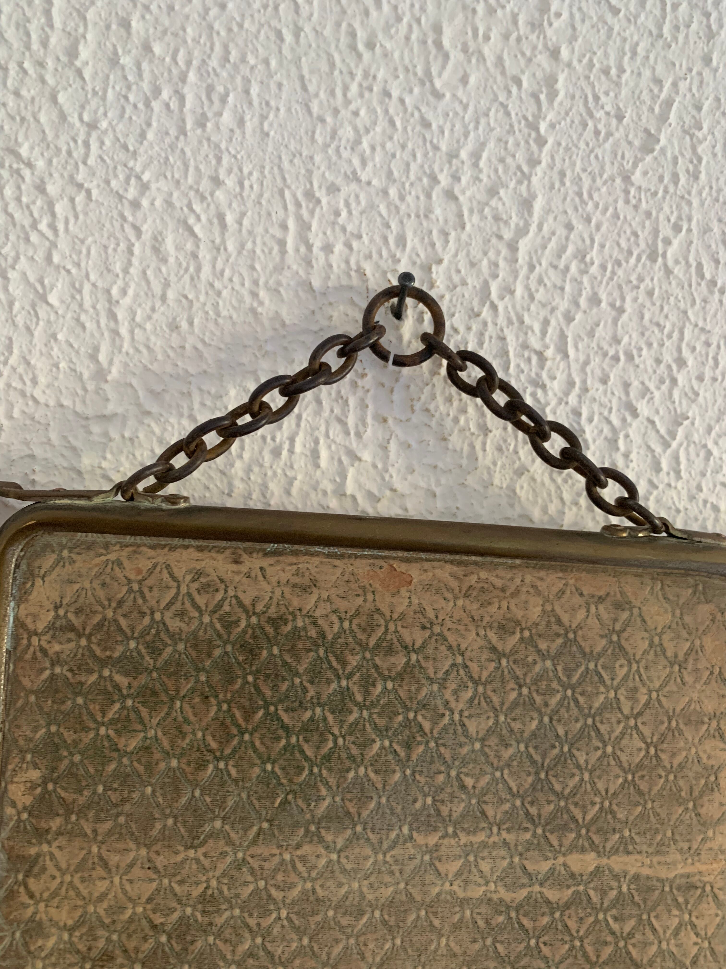 Miroir triptyque barbier Le Solide Paris vintage 1930 - 24 x 59 cm