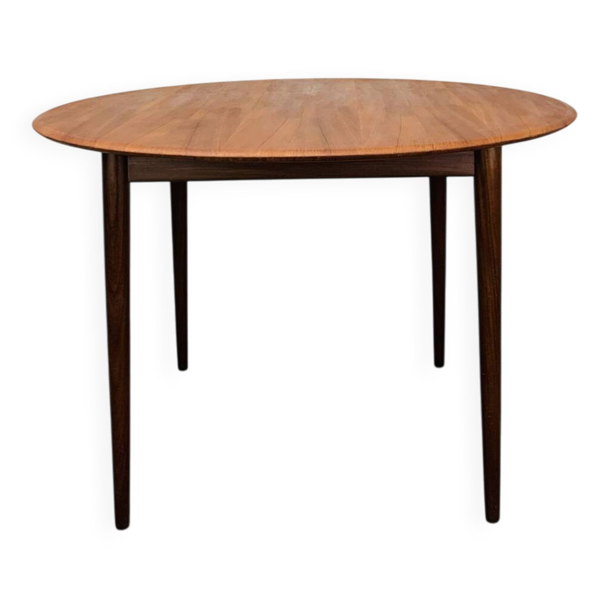 Table ronde scandinave en teck, 1960