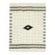 Tapis kilim en laine et coton beige turc vintage noué à la main 140x196