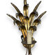 Pair of gilded metal wheat cob sonces