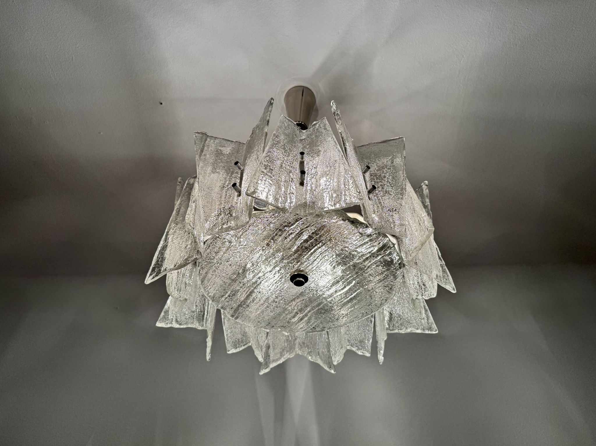 Chandelier en verre de glace autrichien