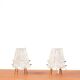 Pair of glass desk lamps by J.T. Kalmar