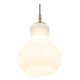 Grande suspension en verre opalin blanc par Peill Putzler, Allemagne, 1970