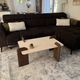 Table basse "sira" travertin et bois