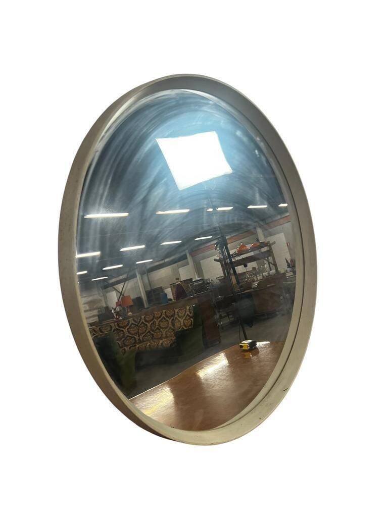 Vintage space age round wall mirror
