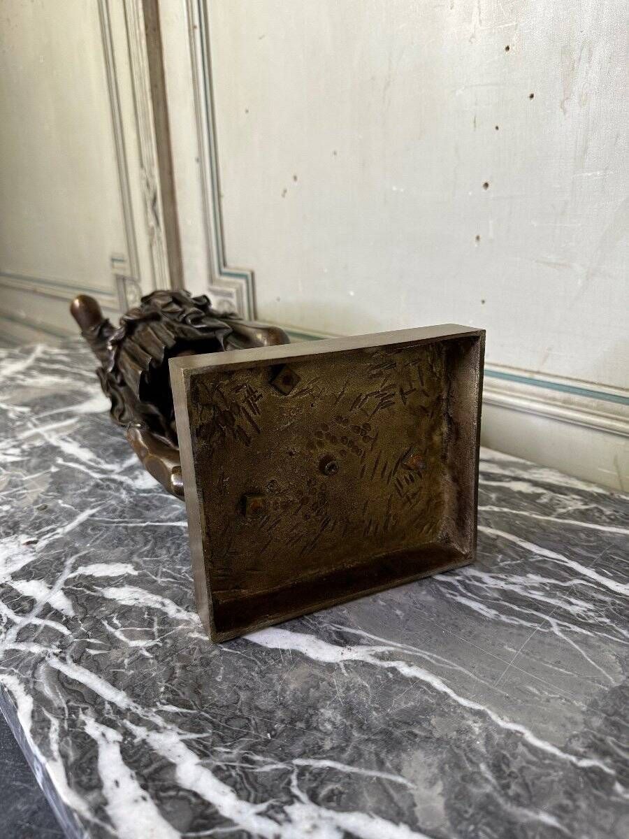 Diane de Gabies, large bronze after the antique with medal patina.