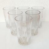Lot de six verres de bistrot ancien