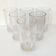 Set of six old bistro glasses