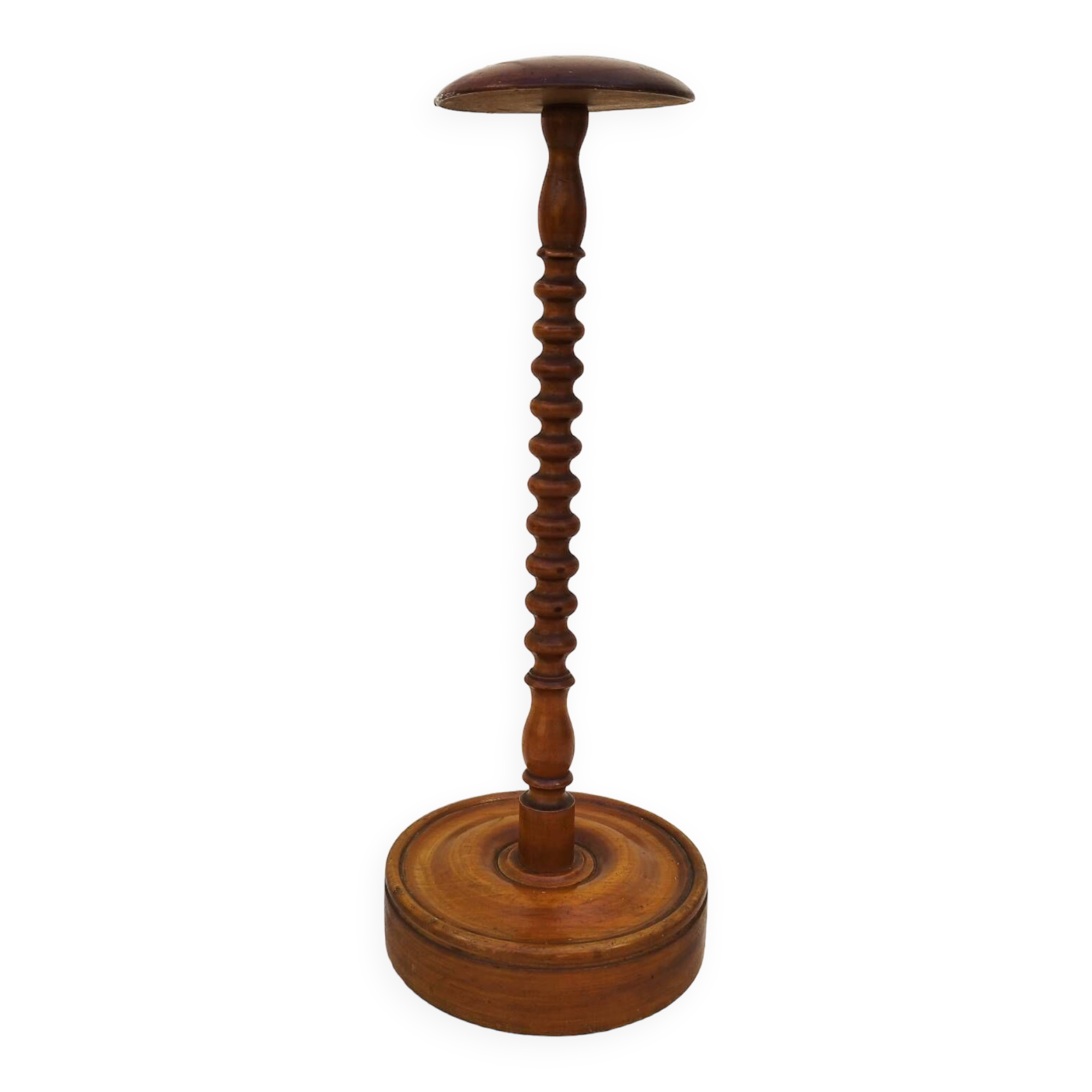 Vintage turned wooden hat rack milliner