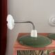Pair of wall lights in green enameled sheet metal