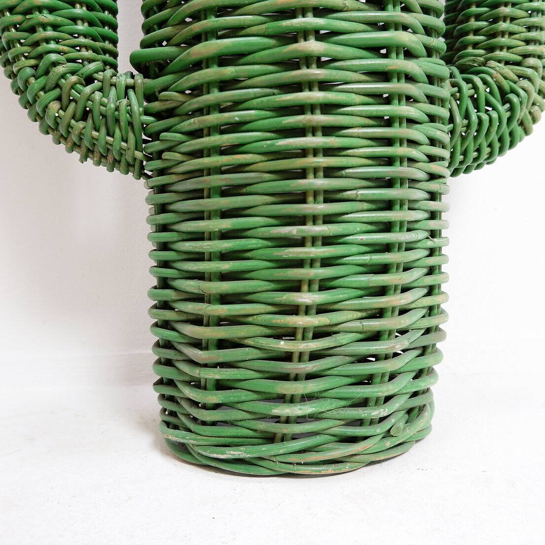 Hand-woven rattan "Saguaro" cactus sculpture 1970 - H:152cm