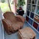 Pressed honeycomb cardboard armchair